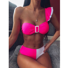 Load image into Gallery viewer, 2020 Sexy Women High Waist Bikini Swimsuit Swimwear Female Bandeau Thong Brazilian Biquini Bikini Set Bathing Suit Bather