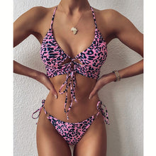 Load image into Gallery viewer, 2020 Sexy Women High Waist Bikini Swimsuit Swimwear Female Bandeau Thong Brazilian Biquini Bikini Set Bathing Suit Bather