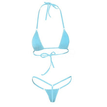 Load image into Gallery viewer, 2020 NEW Sexy Women Micro Thong Underwear G-String Bra micro bikini Brazilian Bikini Set Swimwear Sleepwear