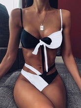 Load image into Gallery viewer, Caze Kyts 2020 new women's swimsuit high waist leopard print stitching swimsuit sexy bikini swimming pool party beach play