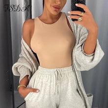 Load image into Gallery viewer, FSDA O Neck Summer Sleeveless Sexy Bodysuit Women 2020 Off Shoulder Body Tops Streetwear Casual White Bodysuits
