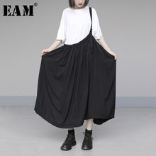 Load image into Gallery viewer, [EAM] High Elastic Waist Brief Big Size Black Single Strap Half-body Skirt Women Fashion Tide New Spring Autumn 2020 1U363
